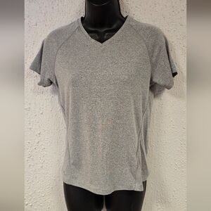adidas Gray Short Sleeve V-Neck Tee